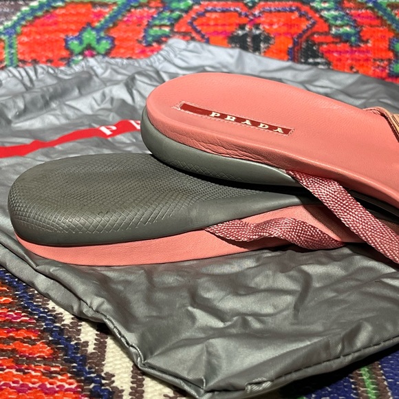 PRADA pink flip flops sandals 7.5 EUC - Picture 13 of 16